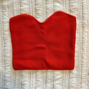 H&M Sweetheart Strapless Crop Top